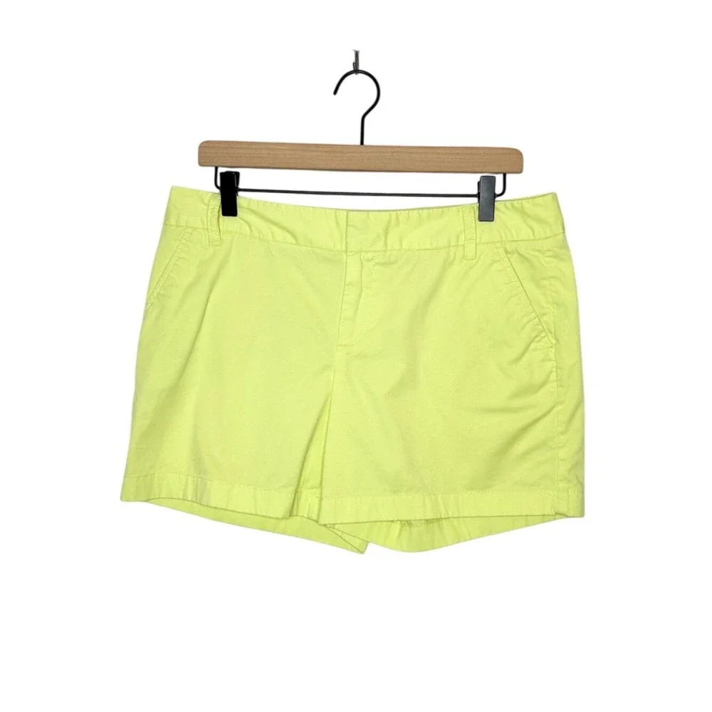 Caslon Nordstrom Women's Colorful Neon Yellow‎ Green Shorts 10